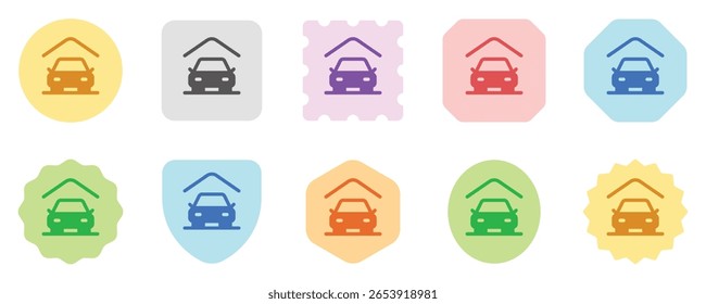 Editable parking area, garage vector icon. Property, real estate, construction, mortgage, interiors. Part of a big icon family. Perfect for web and app interfaces, presentations, infographics, etc