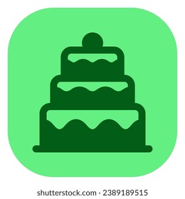 Editable party cake, wedding, birthday vector icon. Bakery, cooking, food. Part of a big icon set family. Perfect for web and app interfaces, presentations, infographics, etc