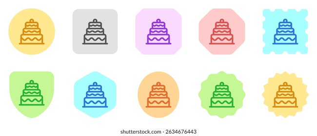 Editable party cake, wedding, birthday vector icon. Bakery, cooking, food. Part of a big icon set family. Perfect for web and app interfaces, presentations, infographics, etc