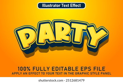 EDITABLE PARTY TEXT EFFECT EPS FILE