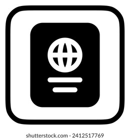 Bearbeitbares Passvektorsymbol. Teil einer großen Icon-Set-Familie. Perfekt für Web- und App-Schnittstellen, Präsentationen, Infografiken usw.