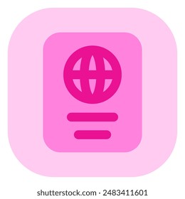 Editable passport vector icon. Part of a big icon set family. Perfect for web and app interfaces, presentations, infographics, etc