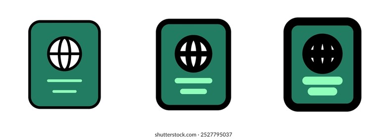 Editable passport vector icon. Part of a big icon set family. Perfect for web and app interfaces, presentations, infographics, etc