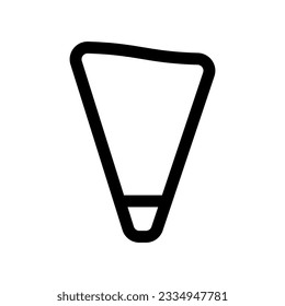 Icono de vector de bolsos de bolso de bolso de bolso de bolso de bolso editable. Panadería, cocina, electrodomésticos, utensilios de cocina, comida. Parte de una familia de iconos grandes. Perfecto para interfaces web y de aplicaciones, presentaciones, infografías, etc
