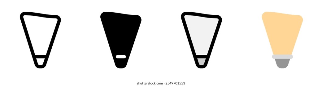 Icono de Vector de bolsita de pastelería editable. Panadería, cocina, electrodomésticos, utensilios de cocina, comida. Parte de una gran familia de iconos. Perfecto para interfaces de Web y App, presentaciones, infografías, etc