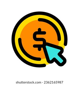 Editable pay per click vector icon. SEO, marketing, business. Part of a big icon set family. Perfect for web and app interfaces, presentations, infographics, etc