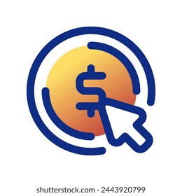 Editable pay per click vector icon. SEO, marketing, business. Part of a big icon set family. Perfect for web and app interfaces, presentations, infographics, etc