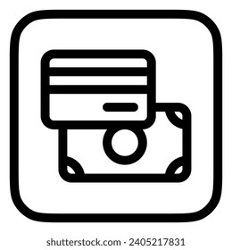 Editable payment methods, card, cash vector icon. Part of a big icon set family. Perfect for web and app interfaces, presentations, infographics, etc