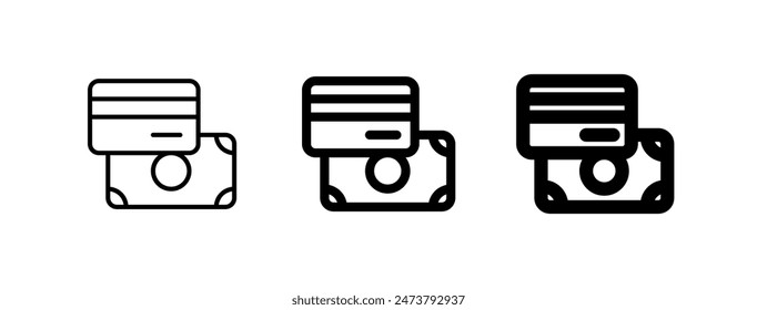 Editable payment methods, card, cash vector icon. Part of a big icon set family. Perfect for web and app interfaces, presentations, infographics, etc