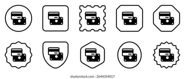 Editable payment methods, card, cash vector icon. Part of a big icon set family. Perfect for web and app interfaces, presentations, infographics, etc