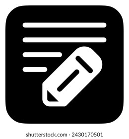 Editable pencil, writing vector icon. Email, text, app. Part of a big icon set family. Perfect for web and app interfaces, presentations, infographics, etc
