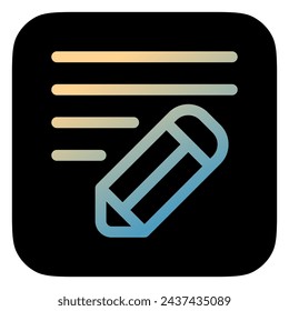 Editable pencil, writing vector icon. Email, text, app. Part of a big icon set family. Perfect for web and app interfaces, presentations, infographics, etc