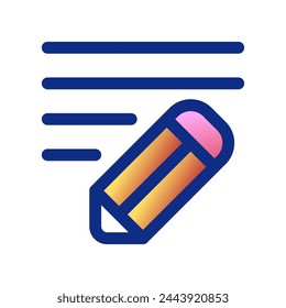 Editable pencil, writing vector icon. Email, text, app. Part of a big icon set family. Perfect for web and app interfaces, presentations, infographics, etc
