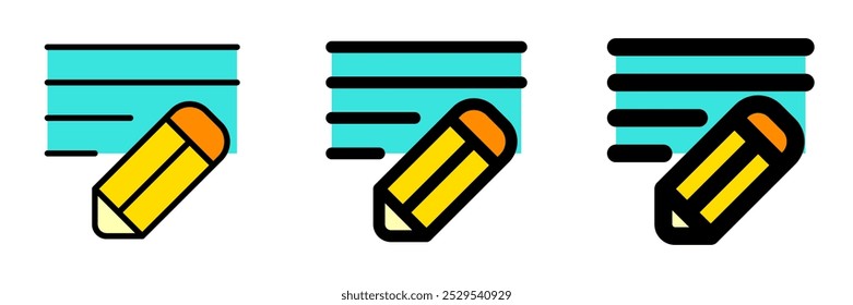 Editable pencil, writing vector icon. Email, text, app. Part of a big icon set family. Perfect for web and app interfaces, presentations, infographics, etc