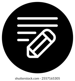 Editable pencil, writing vector icon. Email, text, app. Part of a big icon set family. Perfect for web and app interfaces, presentations, infographics, etc