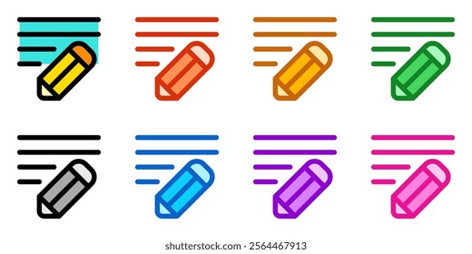Editable pencil, writing vector icon. Email, text, app. Part of a big icon set family. Perfect for web and app interfaces, presentations, infographics, etc
