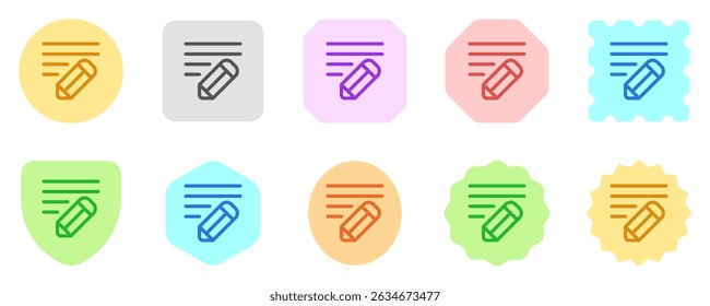 Editable pencil, writing vector icon. Email, text, app. Part of a big icon set family. Perfect for web and app interfaces, presentations, infographics, etc