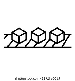 Editable and Perfect Pixelated Logistics Delivery Icon.
