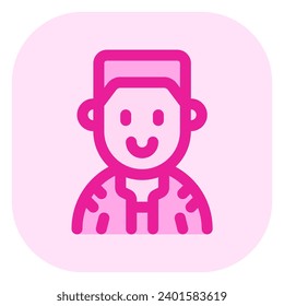 Editable person with army buzz flattop haircut avatar vector icon. User, profile, identity, persona. Part of a big icon set family. Perfect for web and app interfaces, presentations, infographics, etc