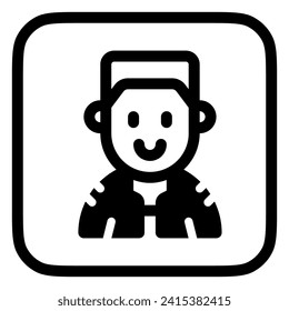 Editable person with army buzz flattop haircut avatar vector icon. User, profile, identity, persona. Part of a big icon set family. Perfect for web and app interfaces, presentations, infographics, etc