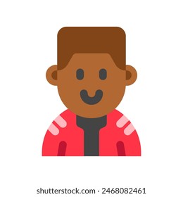 Editable person with army buzz flattop haircut avatar vector icon. User, profile, identity, persona. Part of a big icon set family. Perfect for web and app interfaces, presentations, infographics, etc