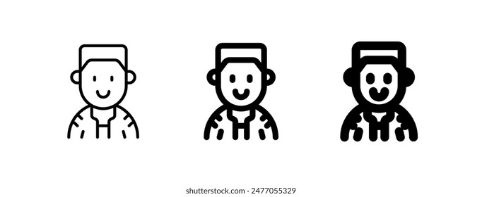 Editable person with army buzz flattop haircut avatar vector icon. User, profile, identity, persona. Part of a big icon set family. Perfect for web and app interfaces, presentations, infographics, etc