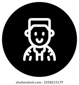 Editable person with army buzz flattop haircut avatar vector icon. User, profile, identity, persona. Part of a big icon set family. Perfect for web and app interfaces, presentations, infographics, etc