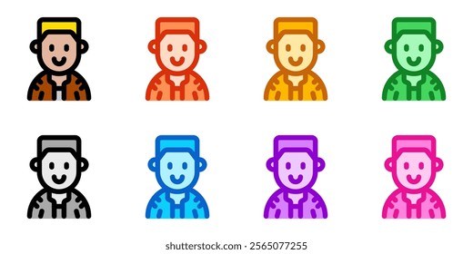 Editable person with army buzz flattop haircut avatar vector icon. User, profile, identity, persona. Part of a big icon set family. Perfect for web and app interfaces, presentations, infographics, etc