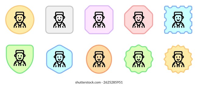 Editable person with army buzz flattop haircut avatar vector icon. User, profile, identity, persona. Part of a big icon set family. Perfect for web and app interfaces, presentations, infographics, etc
