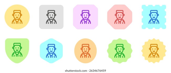 Editable person with army buzz flattop haircut avatar vector icon. User, profile, identity, persona. Part of a big icon set family. Perfect for web and app interfaces, presentations, infographics, etc