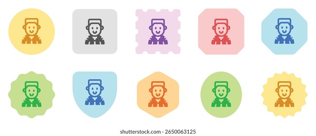 Editable person with army buzz flattop haircut avatar vector icon. User, profile, identity, persona. Part of a big icon set family. Perfect for web and app interfaces, presentations, infographics, etc
