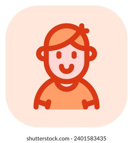 Editable person boy wearing t-shirt avatar vector icon. User, profile, identity, persona. Part of a big icon set family. Perfect for web and app interfaces, presentations, infographics, etc