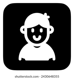 Editable person boy wearing t-shirt avatar vector icon. User, profile, identity, persona. Part of a big icon set family. Perfect for web and app interfaces, presentations, infographics, etc