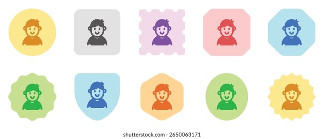 Editable person boy wearing t-shirt avatar vector icon. User, profile, identity, persona. Part of a big icon set family. Perfect for web and app interfaces, presentations, infographics, etc