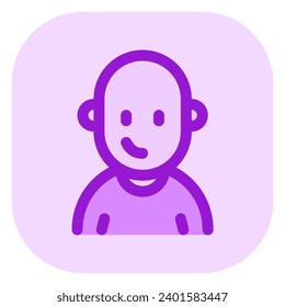 Editable person with clean shaved bald head avatar vector icon. User, profile, identity, persona. Part of a big icon set family. Perfect for web and app interfaces, presentations, infographics, etc