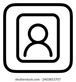 Editable person, portrait vector icon. Part of a big icon set family. Perfect for web and app interfaces, presentations, infographics, etc