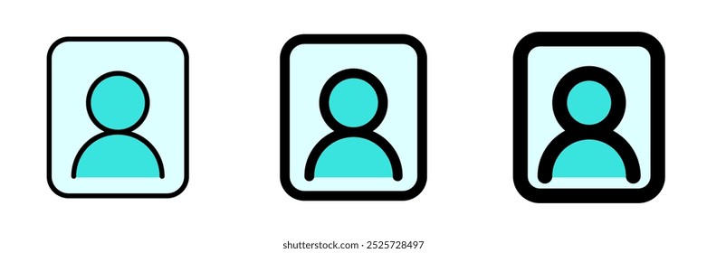 Bearbeitbare Person, Hochformat-Vektorsymbol. Teil einer großen Ikone-Set-Familie. Perfekt für Web- und App-Schnittstellen, Präsentationen, Infografiken usw.