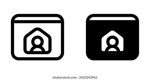 Editable personal website, online portfolio, freelancer vector icon. Remote work, job, profession. Part of a big icon set family. Perfect for web and app interfaces, presentations, infographics, etc