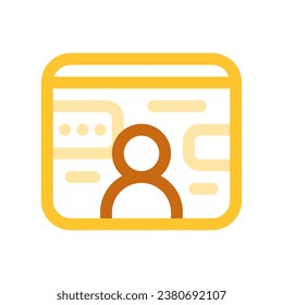 Editable personal website, online profile, freelancer vector icon. Remote work, job, profession. Part of a big icon set family. Perfect for web and app interfaces, presentations, infographics, etc