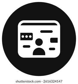 Editable personal website, online profile, freelancer vector icon. Remote work, job, profession. Part of a big icon set family. Perfect for web and app interfaces, presentations, infographics, etc
