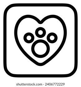 Bearbeitbares Haustier, Vektorsymbol für Tierpflege. Veterinär-, Tier-, Haustier- und Tierpflege. Teil einer großen Icon-Set-Familie. Perfekt für Geschäfts-, Web- und App-Schnittstellen, Präsentationen, Infografiken usw.