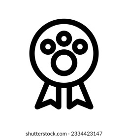 Editable pet badge, award vector icon. Veterinary, animal, pet care, pet shop. Part of a big icon set family. Perfect for business, web and app interfaces, presentations, infographics, etc