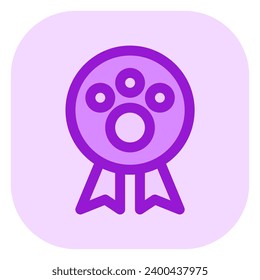 Editable pet badge, award vector icon. Veterinary, animal, pet care, pet shop. Part of a big icon set family. Perfect for business, web and app interfaces, presentations, infographics, etc