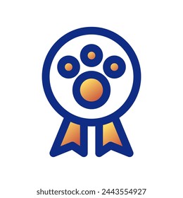 Editable pet badge, award vector icon. Veterinary, animal, pet care, pet shop. Part of a big icon set family. Perfect for business, web and app interfaces, presentations, infographics, etc
