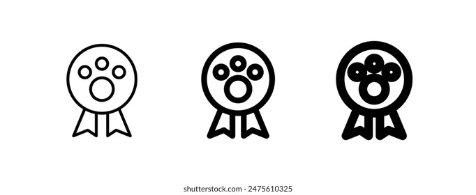 Editable pet badge, award vector icon. Veterinary, animal, pet care, pet shop. Part of a big icon set family. Perfect for business, web and app interfaces, presentations, infographics, etc