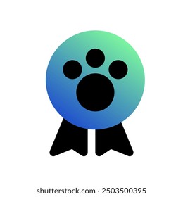 Editable pet badge, award vector icon. Veterinary, animal, pet care, pet shop. Part of a big icon set family. Perfect for business, web and app interfaces, presentations, infographics, etc