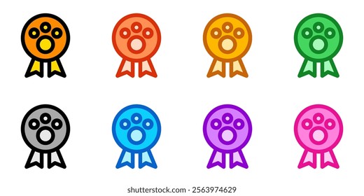 Editable pet badge, award vector icon. Veterinary, animal, pet care, pet shop. Part of a big icon set family. Perfect for business, web and app interfaces, presentations, infographics, etc