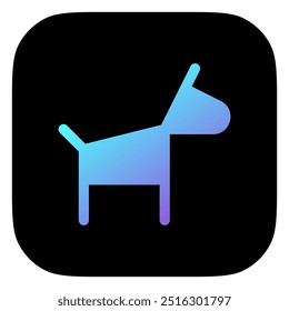 Icono editable del Vector permitido del perro del animal doméstico. Parte de una gran familia de iconos. Perfecto para interfaces de Web y App, presentaciones, infografías, etc