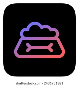Editable pet food bowl vector icon. Veterinary, animal, pet care, pet shop. Part of a big icon set family. Perfect for business, web and app interfaces, presentations, infographics, etc