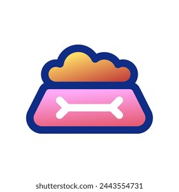 Editierbares Haustierfutter-Schüssel-Vektor-Symbol. Tierarzt, Tier, Haustierpflege, Tierhandlung. Teil einer großen Icon-Set-Familie. Perfekt für Business-, Web- und App-Schnittstellen, Präsentationen, Infografiken usw